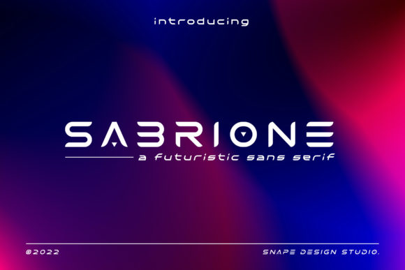 Sabrione: A Futuristic Typeface for Modern Creators